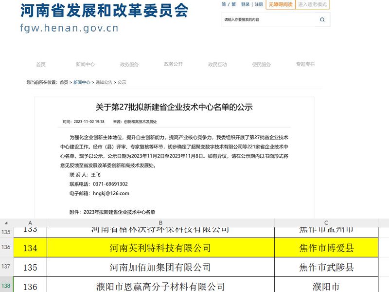 关于第27批拟新建省企业技术中心名单的公示